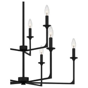 Quoizel PRC5232MBK Prescott Nine Light Chandelier, Matte Black Alternate Image 4.jpg
