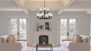 Quoizel PRC5232MBK Prescott Nine Light Chandelier, Matte Black Alternate Image 6.jpg