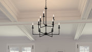 Quoizel PRC5232MBK Prescott Nine Light Chandelier, Matte Black Alternate Image 7.jpg