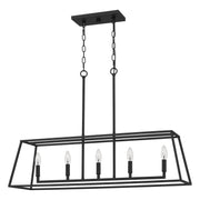 Quoizel PRC536MBK Prescott Five Light Island Chandelier, Matte Black Alternate Image.jpg