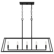 Quoizel PRC536MBK Prescott Five Light Island Chandelier, Matte Black Alternate Image 2.jpg