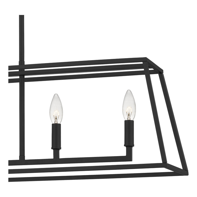 Quoizel PRC536MBK Prescott Five Light Island Chandelier, Matte Black Alternate Image.jpg