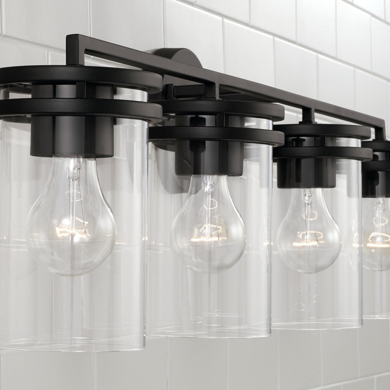 Capital Lighting 148741MB-539 Fuller Four Light Vanity, Matte Black Alternate Image 4.jpg
