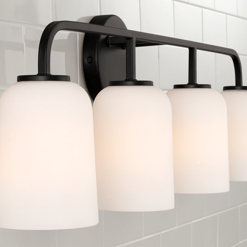 Capital Lighting 148841MB-542 Lawson Four Light Vanity, Matte Black Alternate Image 4.jpg