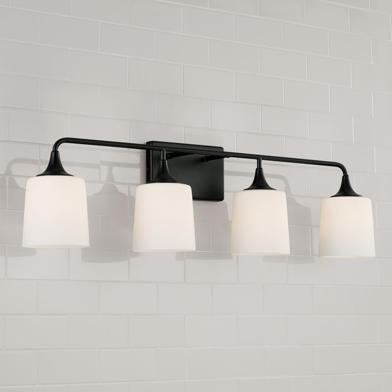Capital Lighting 148941MB-541 Presley Four Light Vanity, Matte Black Alternate Image 3.jpg