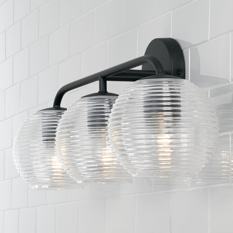 Capital Lighting 149931MB-544 Dolan Three Light Vanity, Matte Black Alternate Image 3.jpg