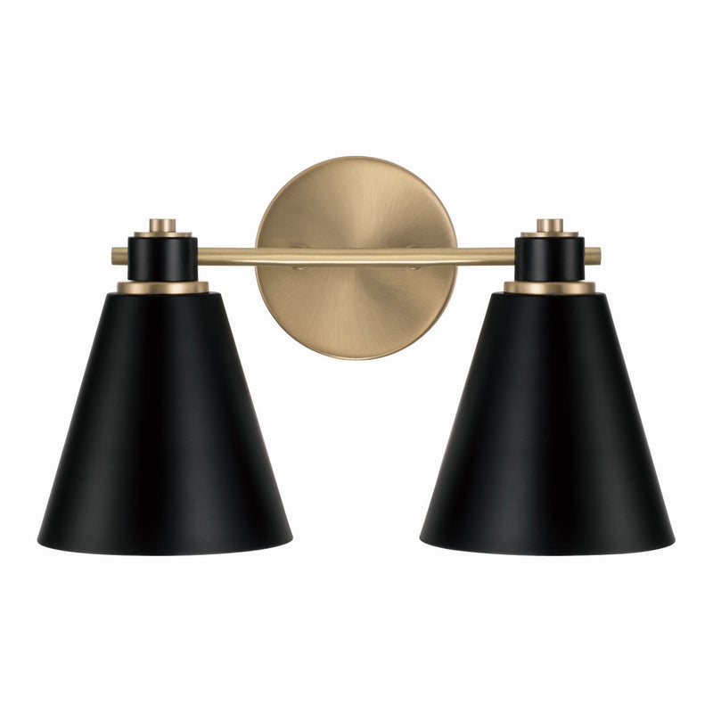 Capital Lighting 150121AB Bradley Two Light Vanity, Aged Brass and Black Alternate Image.jpg