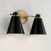 Capital Lighting 150121AB Bradley Two Light Vanity, Aged Brass and Black Alternate Image 2.jpg