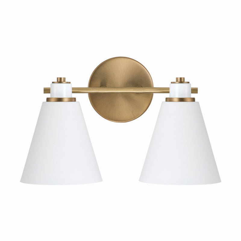 Capital Lighting 150121AW Bradley Two Light Vanity, Aged Brass and White Alternate Image.jpg