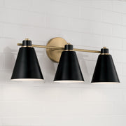 Capital Lighting 150131AB Bradley Three Light Vanity, Aged Brass and Black Alternate Image 2.jpg