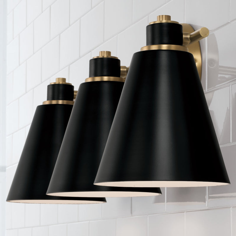 Capital Lighting 150131AB Bradley Three Light Vanity, Aged Brass and Black Alternate Image 3.jpg