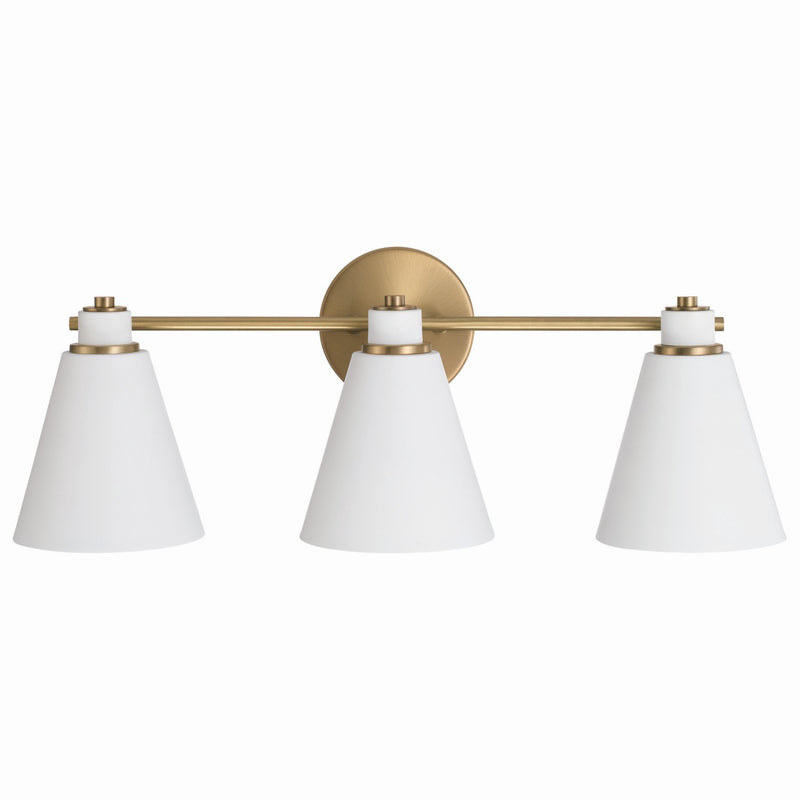 Capital Lighting 150131AW Bradley Three Light Vanity, Aged Brass and White Alternate Image.jpg