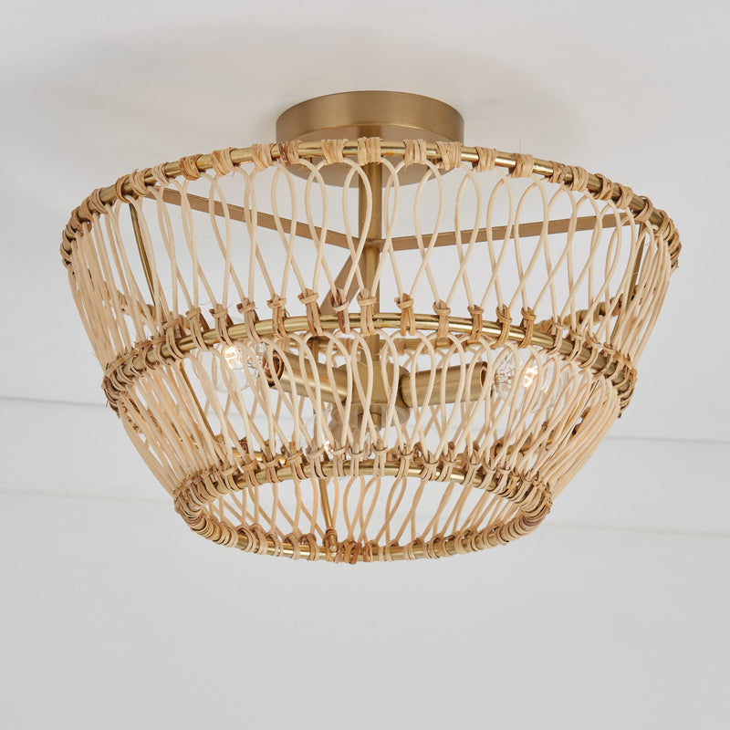 Capital Lighting 244131MA Wren Three Light Semi-Flush Mount, Matte Brass Alternate Image 2.jpg