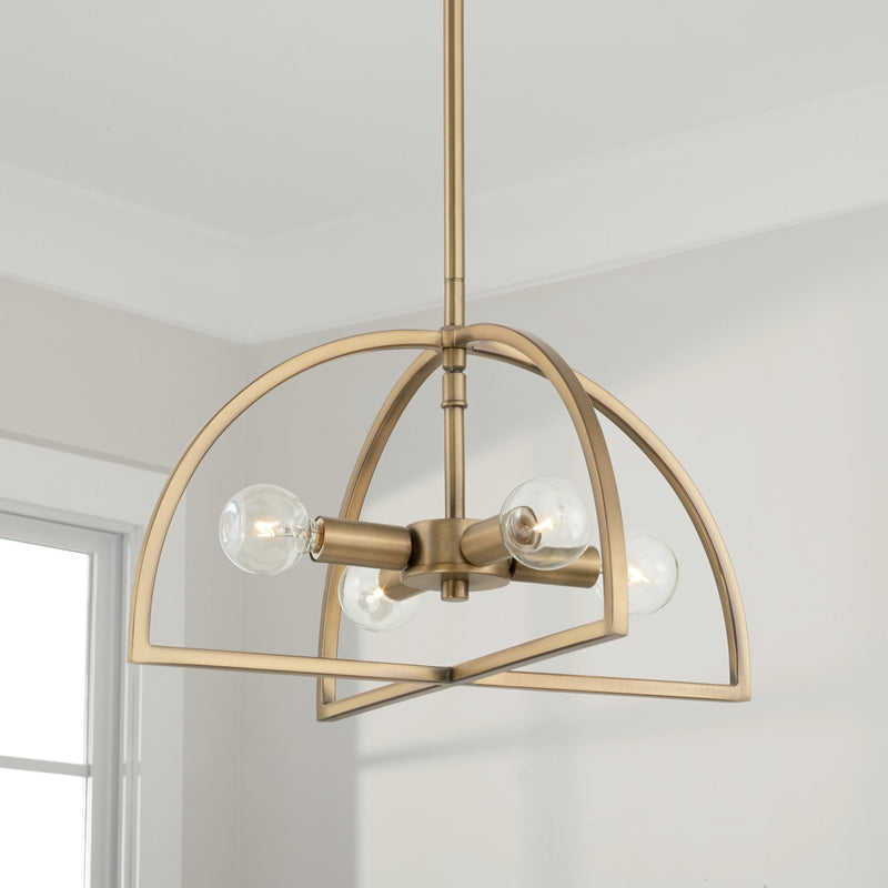 Capital Lighting 248841AD Lawson Four Light Semi-Flush Mount, Aged Brass Alternate Image 3.jpg