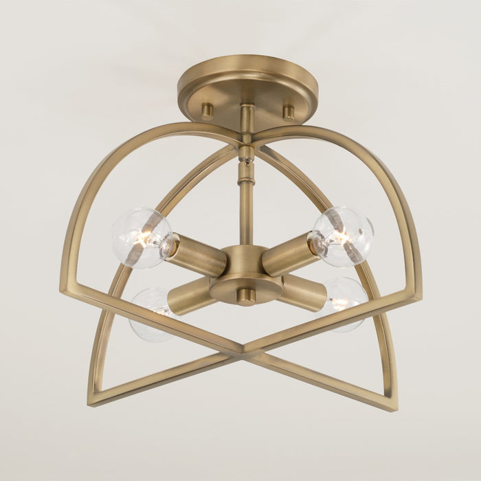 Capital Lighting 248841AD Lawson Four Light Semi-Flush Mount, Aged Brass Alternate Image 4.jpg