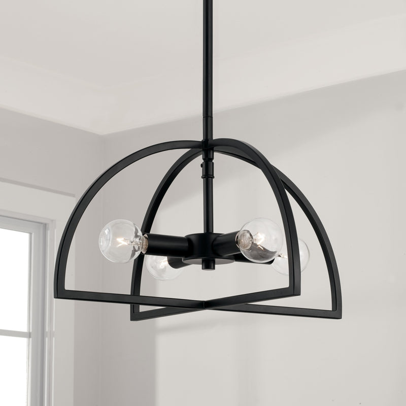 Capital Lighting 248841MB Lawson Four Light Semi-Flush Mount, Matte Black Alternate Image 3.jpg