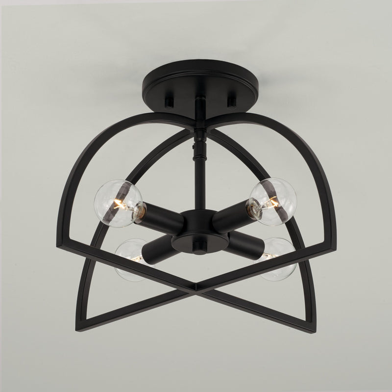 Capital Lighting 248841MB Lawson Four Light Semi-Flush Mount, Matte Black Alternate Image 4.jpg
