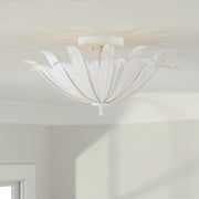 Capital Lighting 249531XW Eden Three Light Semi-Flush Mount, Textured White Alternate Image.jpg