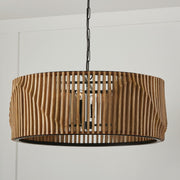 Capital Lighting 344664WK Archer Six Light Pendant, Light Wood and Matte Black Alternate Image.jpg