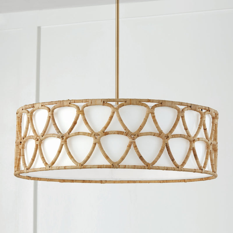 Capital Lighting 347242MA Tulum Four Light Pendant, Matte Brass Alternate Image.jpg