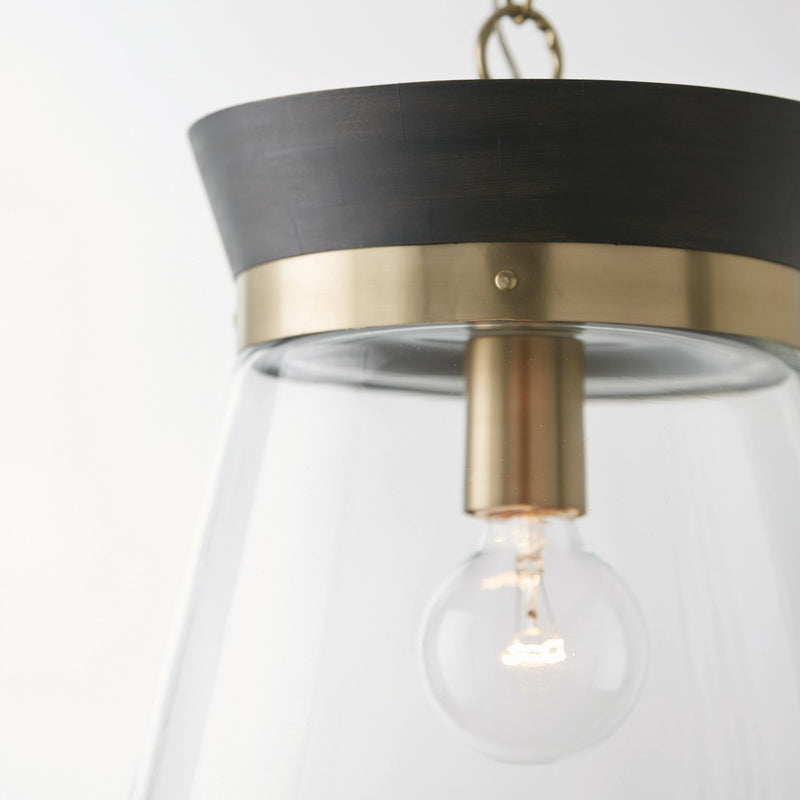 Capital Lighting 347311KR Finn One Light Pendant, Black Stain and Matte Brass Alternate Image 2.jpg