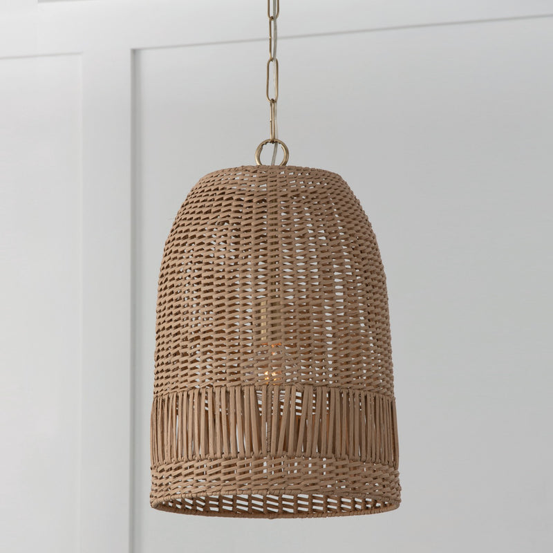 Capital Lighting 347512MA Naomi One Light Pendant, Matte Brass Alternate Image.jpg