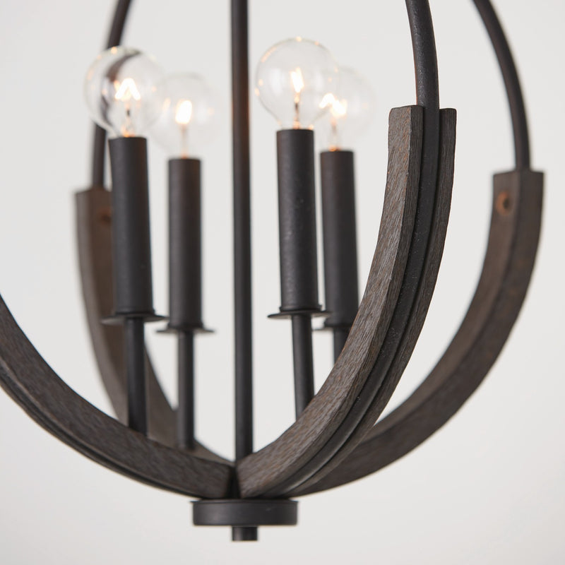 Capital Lighting 347642CK Clive Four Light Pendant, Carbon Grey and Black Iron Alternate Image 3.jpg