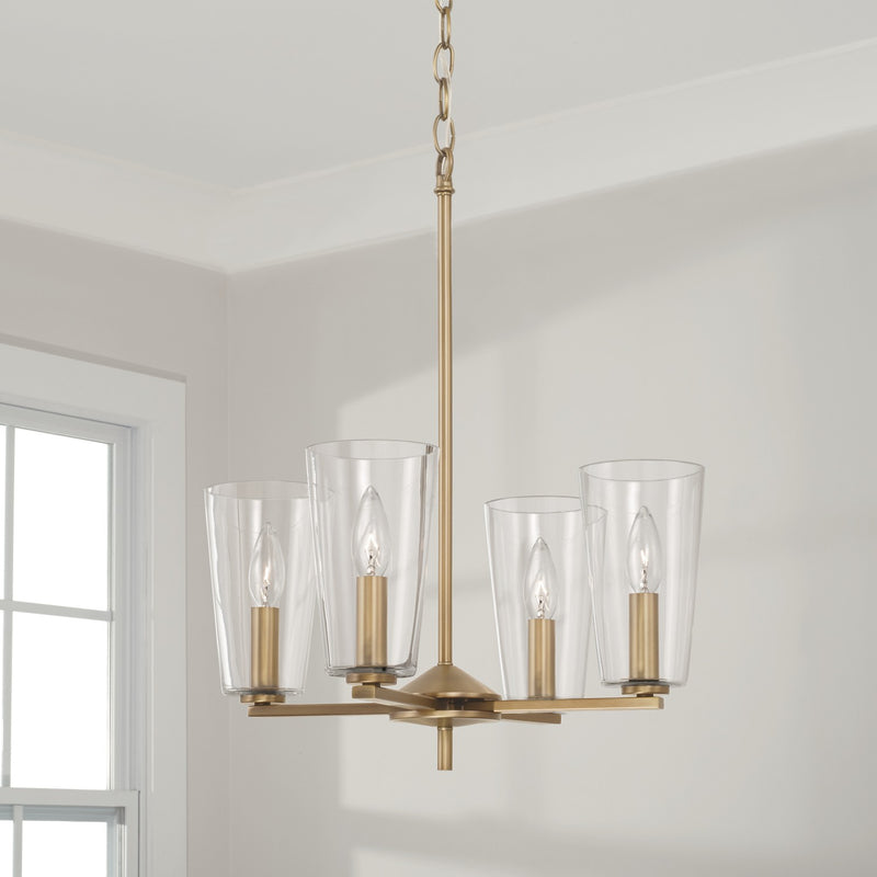 Capital Lighting 348641AD-538 Portman Four Light Pendant, Aged Brass Alternate Image 3.jpg