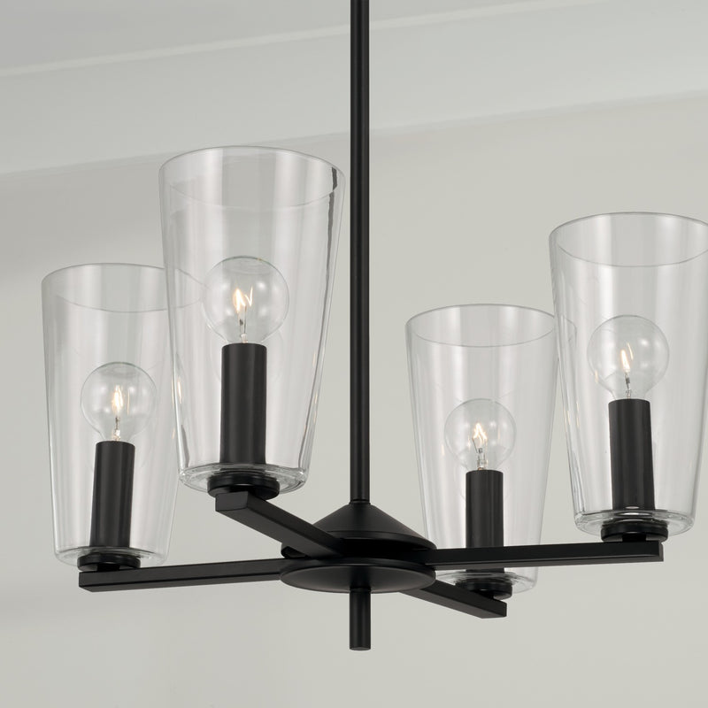 Capital Lighting 348641MB-538 Portman Four Light Pendant, Matte Black Alternate Image 2.jpg