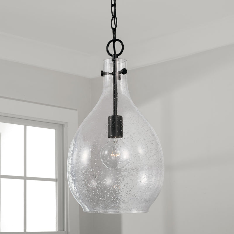Capital Lighting 349011MB Brentwood One Light Pendant, Matte Black Alternate Image.jpg