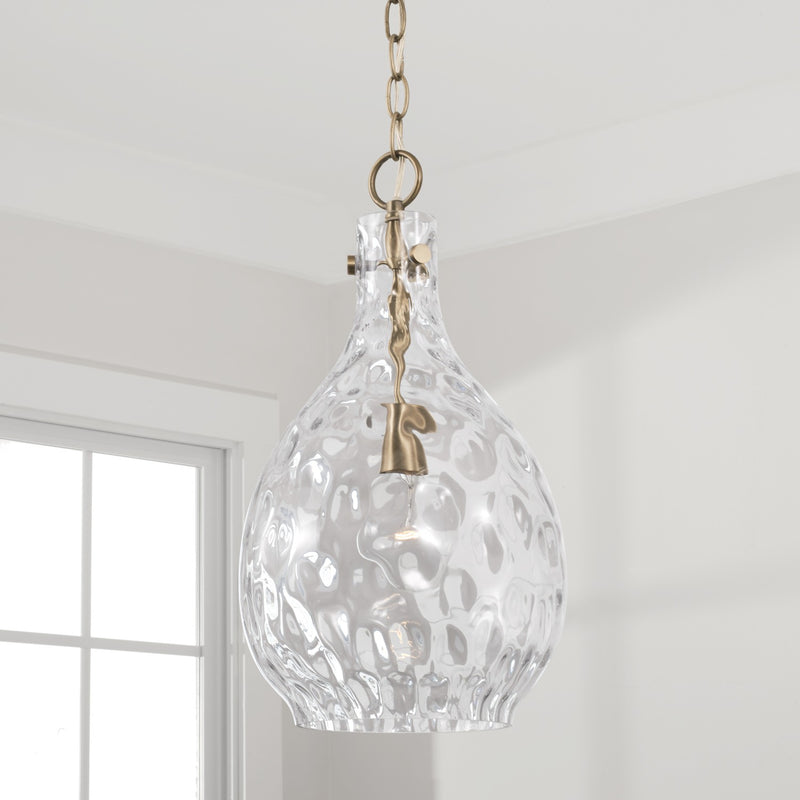Capital Lighting 349012AD Brentwood One Light Pendant, Aged Brass Alternate Image.jpg
