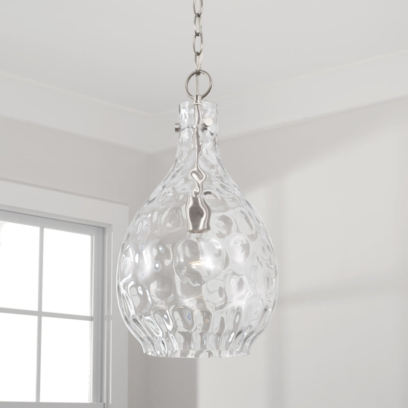 Capital Lighting 349012BN Brentwood One Light Pendant, Brushed Nickel Alternate Image 2.jpg