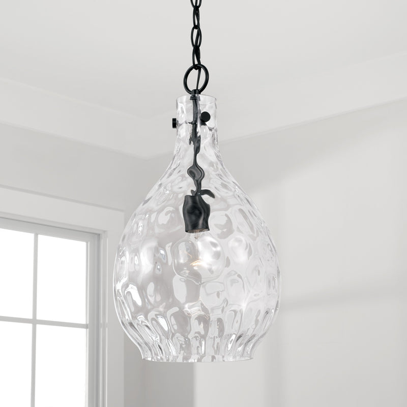 Capital Lighting 349012MB Brentwood One Light Pendant, Matte Black Alternate Image.jpg