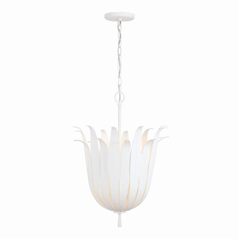 Capital Lighting 349542XW Eden Four Light Pendant, Textured White Alternate Image.jpg