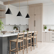 Capital Lighting 350112AB One Light Pendant, Aged Brass and Black (4)