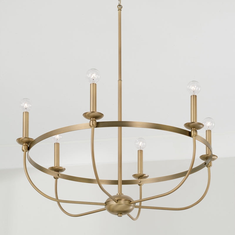 Capital Lighting 425161AD Rylann Six Light Chandelier, Aged Brass Alternate Image 3.jpg