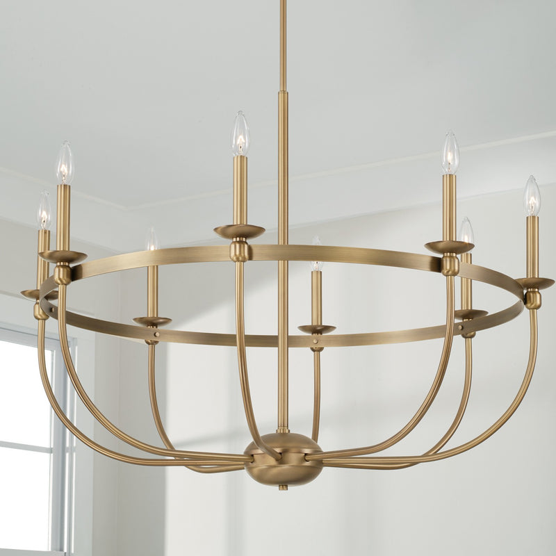 Capital Lighting 425181AD Rylann Eight Light Chandelier, Aged Brass Alternate Image 2.jpg