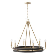 Capital Lighting 447361KR Finn Six Light Chandelier, Black Stain and Matte Brass Alternate Image.jpg