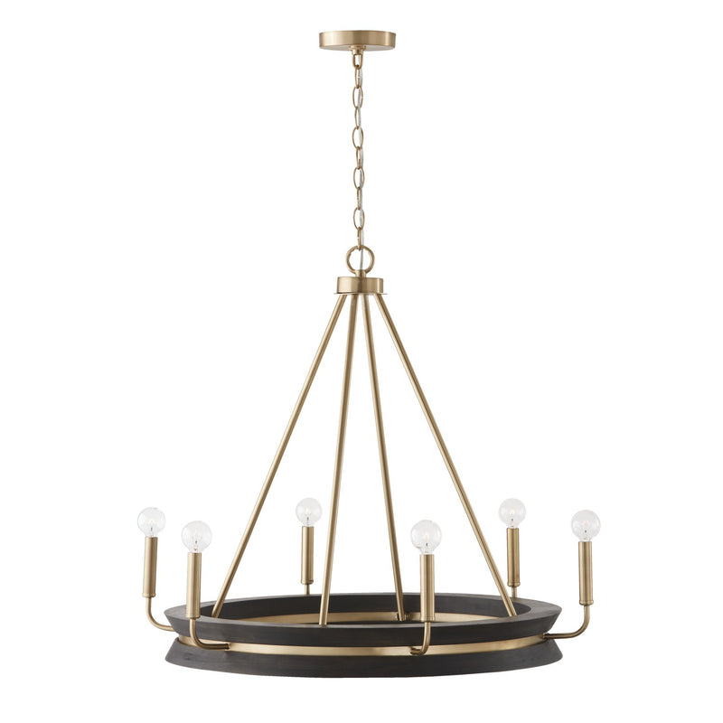 Capital Lighting 447361KR Finn Six Light Chandelier, Black Stain and Matte Brass Alternate Image.jpg