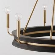 Capital Lighting 447361KR Finn Six Light Chandelier, Black Stain and Matte Brass Alternate Image 3.jpg