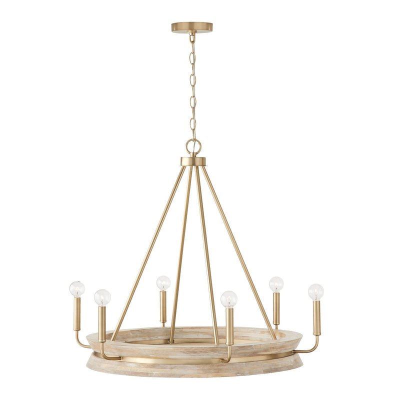 Capital Lighting 447361WS Finn Six Light Chandelier, White Wash and Matte Brass Alternate Image.jpg