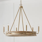 Capital Lighting 447361WS Finn Six Light Chandelier, White Wash and Matte Brass Alternate Image 2.jpg