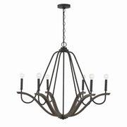 Capital Lighting 447661CK Clive Six Light Chandelier, Carbon Grey and Black Iron Alternate Image.jpg