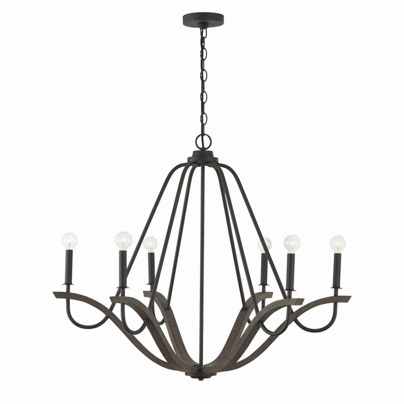 Capital Lighting 447661CK Clive Six Light Chandelier, Carbon Grey and Black Iron Alternate Image.jpg