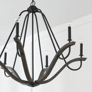 Capital Lighting 447661CK Clive Six Light Chandelier, Carbon Grey and Black Iron Alternate Image 3.jpg