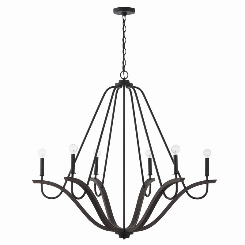 Capital Lighting 447662CK Clive Six Light Chandelier, Carbon Grey and Black Iron Alternate Image.jpg