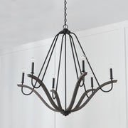 Capital Lighting 447662CK Clive Six Light Chandelier, Carbon Grey and Black Iron Alternate Image 2.jpg