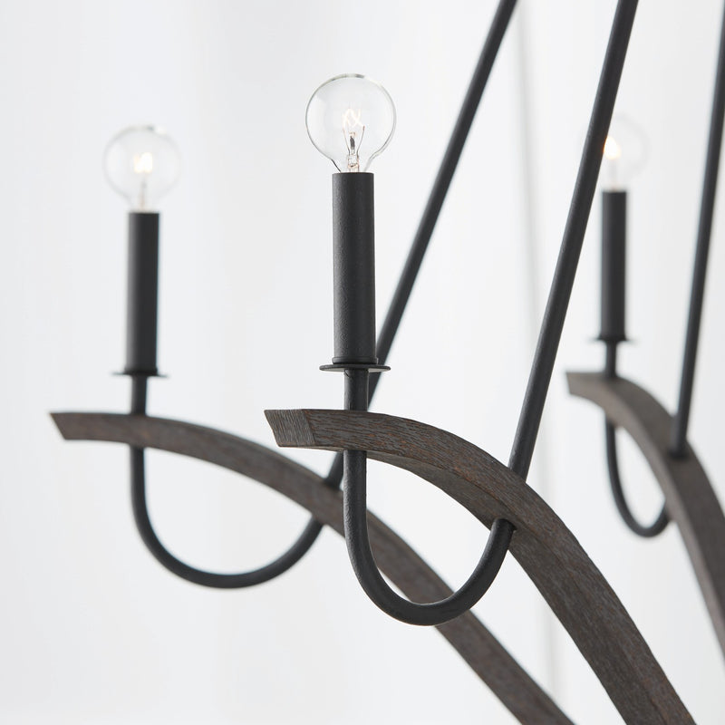 Capital Lighting 447662CK Clive Six Light Chandelier, Carbon Grey and Black Iron Alternate Image 3.jpg
