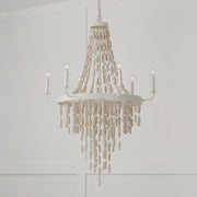 Capital Lighting 447761OW Carissa Six Light Chandelier, Organic White Alternate Image 2.jpg