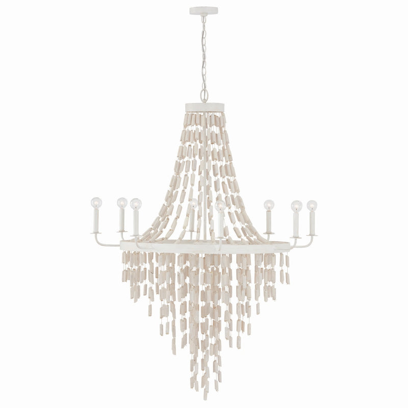 Capital Lighting 447782OW Carissa Eight Light Chandelier, Organic White Alternate Image.jpg